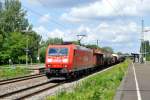 185 176 mit gem.Gterzug Richtung Ulm/Mnchen.Aufgenommen in Stuttgart-Obertrckheim am 23.7.2011