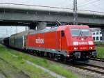 185 203 7 gesichtet am 04.06.05 bei der Einfahrt in den Bahnhof Stralsund.