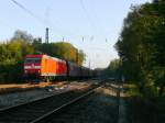 185 139 mit einem GZ Richtung Norden bei Riegel. 30.9.11