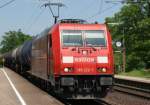 185 222-7 mit einen Kesselwagenzug in Georgensgmnd am 10.06.2010