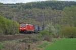 185 277 mit TEC 40006 Gallarate - Taulov am 16.04.2011 bei Freden 