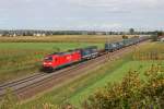 185 259 mit dem Walter KLV Zug am 30.08.2011 bei Herbertshofen.