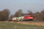 185 382-9 (DB) fhrt am 4. Februar 2012 um 13:54 Uhr mit einem Gterzug durch Ratingen