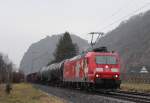 185 142-7  Edelweiss  am 10.3.2012 bei Leutesdorf am Rhein.