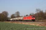 185 153-4 (DB) fhrt am 23. Mrz 2012 um 15:26 Uhr mit einem Gterzug durch Ratingen