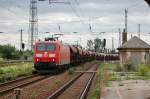 185 061-9 mit einem Gterzug am 15.07.2011 durch Grokorbetha