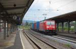 185 306-8 mit TEC 98900 Wien Freudenau Hafen - Alte Sderelbe (Sdl., verspteter TEC 42900), am 21.07.2011 in Kreiensen