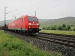 Die 185 185 war am 06.06.12 mit einem Gterzug in Richtung Wrzburg unterwegs.