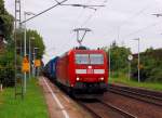 Am Sonntagmittag den 24.6.2012 kommt die 185 043-7 mit einem Walther-Zug durch Jchen gedonnert.......in Richtung Rheydt.