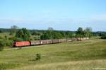 185 076 mit Gz aus Wismar nach Rostock am 21.06.12 in Plchow.