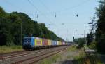 185 518-8 fuhr am 25.07.2012 mit einem Containerzug durch Langwedel.