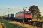 Mit einem Lkw Walther Klv kommt die 185 374-6 nahe Allerheiligen in Richtung Neuss gefahren. 18.10.2012