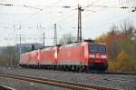 Lokzug mit 185 061-9 und 4 weitere Loks, mitunter BR 152 am Bahnhof Neustadt a.d.