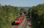 185 112-0 mit EZ 44689 Kornwestheim Rbf - Zrich-Limmattal zwischen Mhlhausen und Singen. 29.08.12