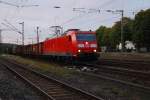 Der letzte Lichtblick am 30.07.2012: 185 162-5 kam mit einem gemischten Güterzug aus östlicher Richtung mit Ziel Umschlagbahnhof Hamm gefahren.