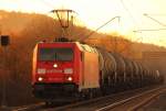 185 238-3 DB Schenker Rail bei Trieb am 23.11.2012.