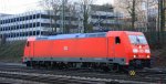 185 376-1 DB rangiert in Aachen-West in der Abendsonne am 11.1.2013.