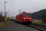 185 071 mit Hangartner / DB Schenker Klv am 02.02.2013 in Gundelsdorf.