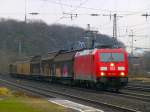 Am 03.01.2013 kam die 185 376 mit einem GZ bei Kln West vorbei.