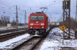 185 239-1 DB Schenker Rail Deutschland AG mit dem KLV  DB SCHENKERhangartner  in Priort und fuhr in Richtung Golmer Kreuz weiter.