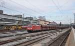185 340 mit leerem Erzzug am 14.10.2012 in Regenburg