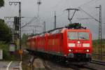 185 140 mit 185 149,185 257 und 152 146 am 5.10.12 als Lokzug in Duisburg-Bissingheim.