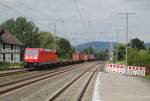 185 354-8 mit einem Containerzug am 09.08.2012 in Kreiensen