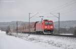 185 387 (91 80 6185 387-8 D-DB) mit Erzzug nach Linz am 09.02.2013 bei Plling
