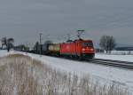 185 248 mit einem KLV am 20.02.2013 bei Langenisarhofen.