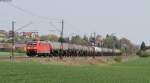185 177-3 mit einem ler gen Stuttgart bei Ebersbach 24.4.13