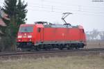 185 380-3 als Lz von Regensburg nach Plattling bei Obertraubling, 05.04.2013