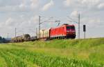 185 195 heute (02.07.2013) in Blumau bei Kronach mit EZ 52597 Saalfeld - Nrnberg Rbf Einf.