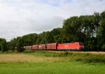 185 298 mit dem Opelzug am 04.07.2013 zwischen Plattling und Langenisarhofen.