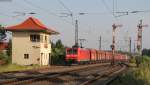 185 150-0 mit dem GM 60477(Spreewitz-Ulm Rbf)in Hirschaid 19.6.13