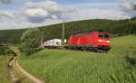 185 086-6 mit dem KT 4316* (Maschen Rbf-Wolfurt) bei Mhringen 23.6.13