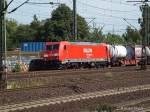 185 297-9 ist mit einen tankzug am 26.07.13 durch hh-harburg gefahren