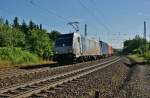 185 717-6 mit einen Containerzug am 01.08.13.