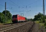 185 350-6 Richtung Sden am 01.08.13 mit einen Containerzug.