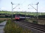 185 004-9 mit Kesselwagen Zug am 20.08.13 bei Walluf