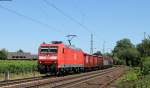 185 043-7 mit einem Mischer bei Geisenheim 1.8.13