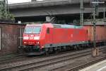 185 156-7 ist mit einen intermodal am 25.09.13 durch hh-harburg gefahren