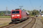 185 005 mit gemischten Gterzug am 03.10.2013 in Gundelsdorf gen Kronach.