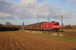 Am 13.November 2013 war DBSR 185 271 mit einem leeren Mercedes-Zug bei Elze(Han) auf dem Weg gen Sden.