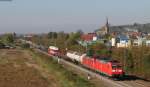 185 118-7 und 185 136- mit einem Mischer bei Teningen 31.10.13