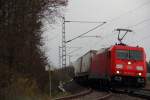 185 224-3 DB Schenker bei Redwitz am 26.11.2013. 