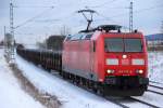 185 170-8 DB Schenker Rail bei Staffelstein am 06.12.2013.