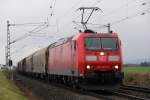 185 185-6 DB Schenker bei Staffelstein am 08.12.2013.