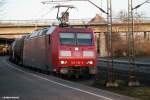 185 198-9 ist mit einen gemischten güterzug am 23.12.13 durch hh-harburg gefahren