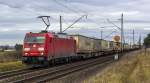 185 314-2 mit einem DB Schenker-KLV bei Buttenheim (06.01.2014)