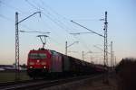 185 356-3 DB Schenker bei Strullendorf am 07.01.2014.